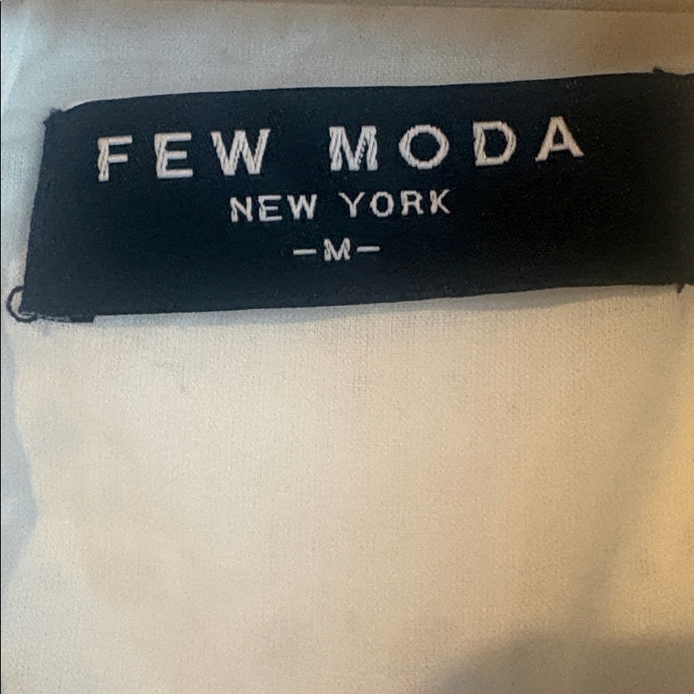 Few Moda Eyelet Embroidered Dress Asymmetrical Hem White Size Medium - Picture 7 of 11